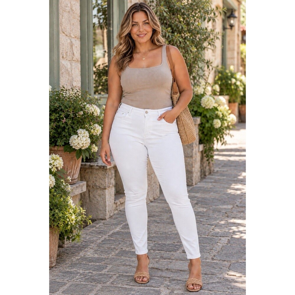 American Eagle Next Level Stretch Women's High Rise Skinny Jeans White 12 Short